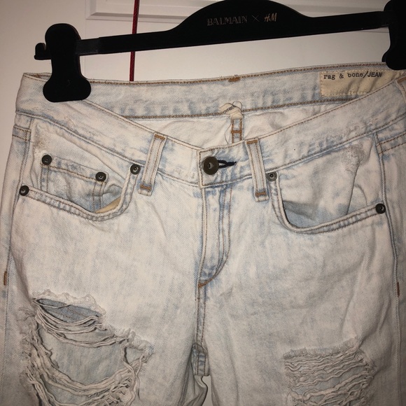 Rag & Bone Acid Wash Boyfriend Jeans - Picture 4 of 4